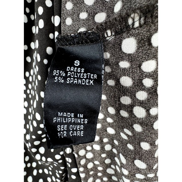 IZ Byer California Women Brown with White polka dots Dress Empire Waist Sz Small - Picture 4 of 5